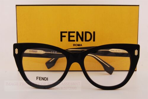 Brand New FENDI Eyeglass Frames FE 50086I 001 Black For Women Size 53mm - Picture 3 of 7