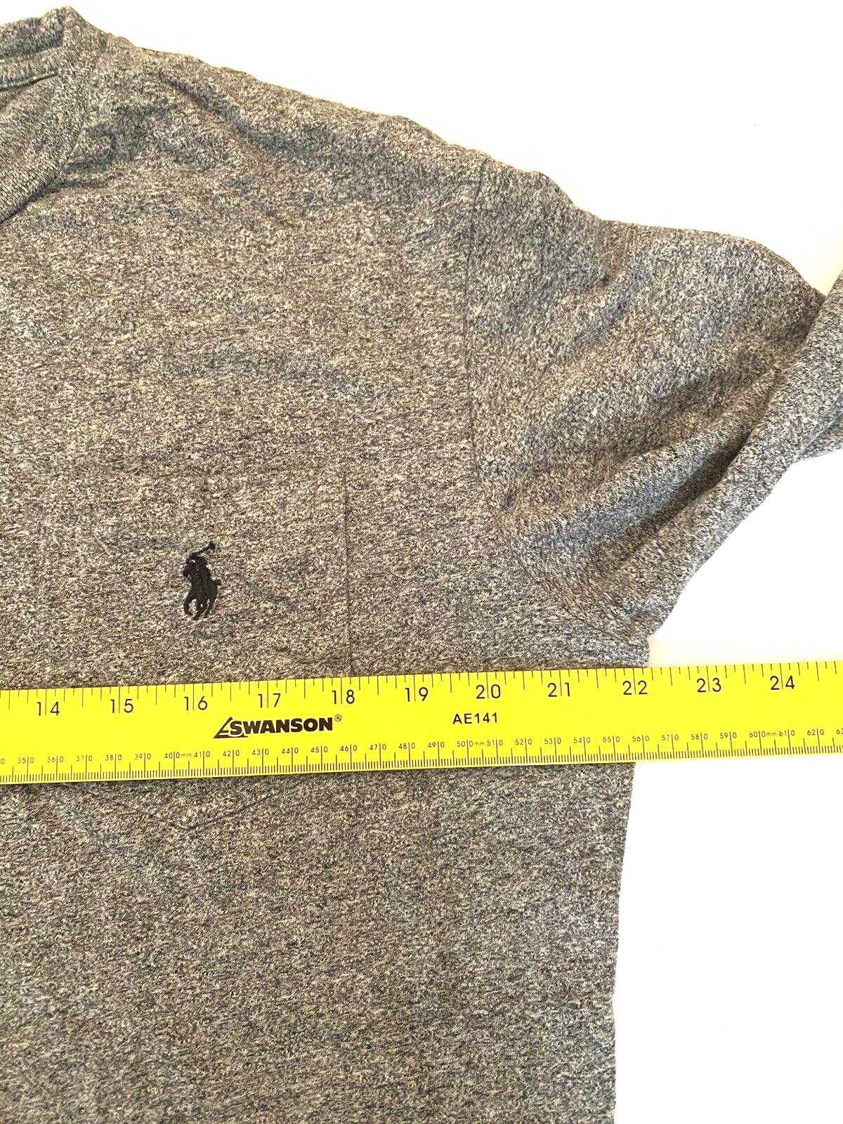 Polo Ralph Lauren T Shirt Uomo Manica Lunga Grigio Taglia Media Nero Pony