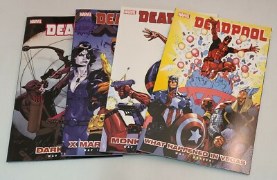 Lot of 4 Marvel DEADPOOL Vol. 2 - 5 ~DARK REIGN~X MARKS THE SPOT~MONKEY BUSINESS