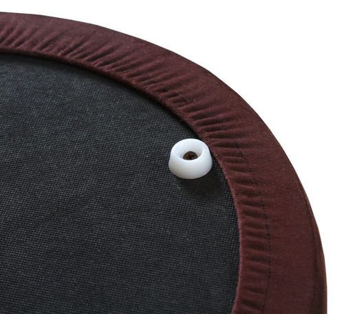 Wooden Velvet Pouffes Ottoman Sitting Stool for Living Room Footrest Home Decor - Picture 6 of 7