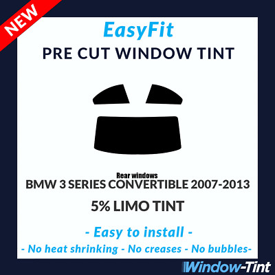 EasyFit Static Pre Cut Tint For BMW 3 Series Convertible 2007-13 - 5% Limo Rear