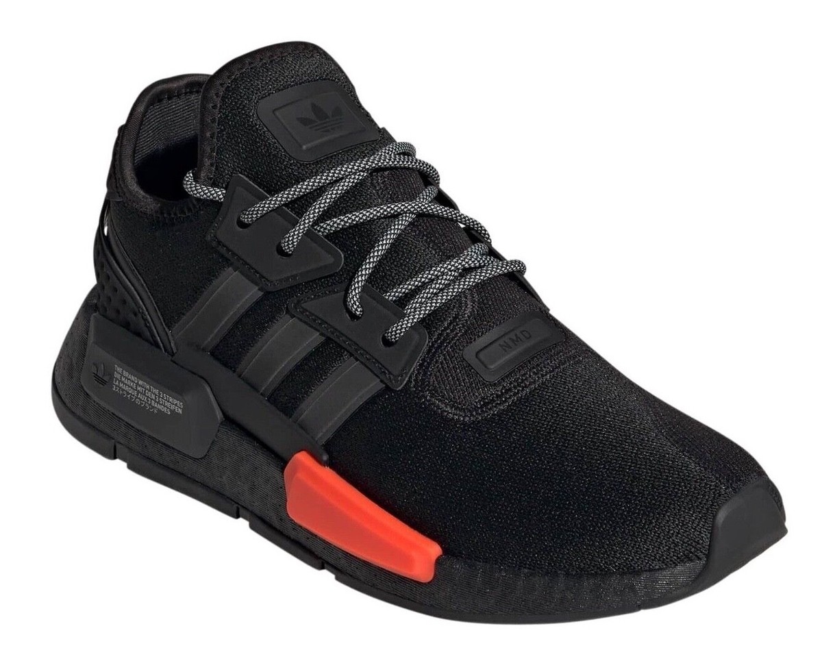 adidas NMD シューズ 黒/赤 ストライプ275 adidas NMD Black Sneakers Running Trainers Red Boost