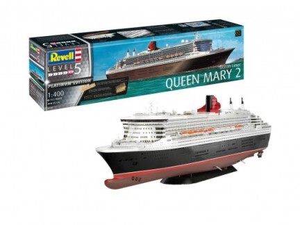 Revell of Germany 05199 1:400 Queen Mary 2 Platinum Edition Plastic Model Kit