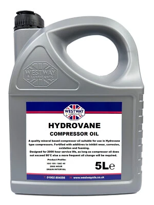 WESTWAY LUBRICANTS LTD Hydrovane Compressor Oil VG 150 2000 Hour by Westway Lubricants 5L - 5 Litres