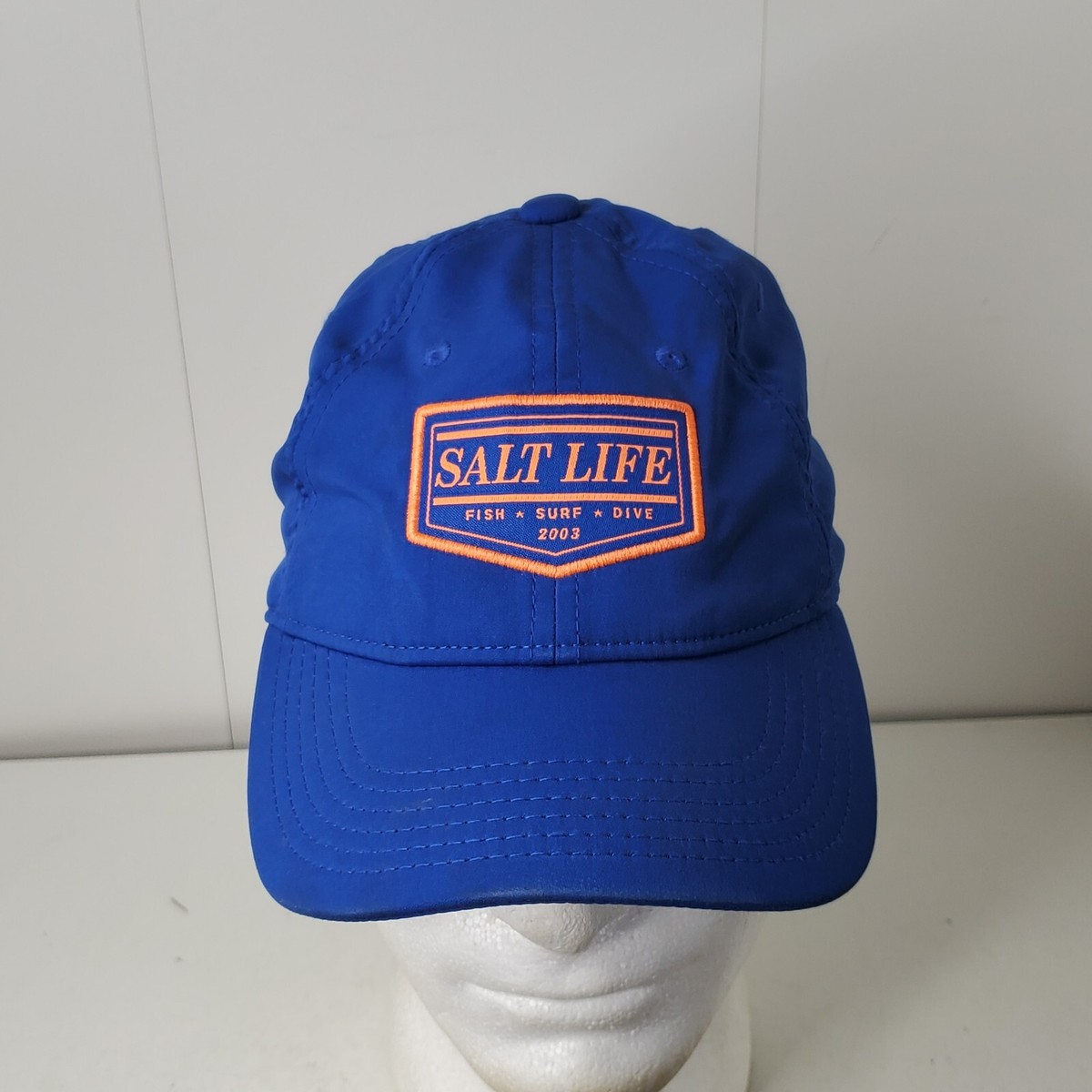 Salt Life Fish Surf Dive Logo Patch Strapback Hat Baseball Cap