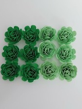 Pack of 12  Paper Roses Flowers Large for card making Wedding, Crafting 