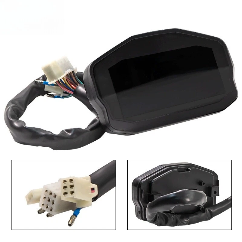 LCD Digital Universal Moto Odómetro Velocímetro Tacómetro KM/H MPH Calibre Foto 3 de 4