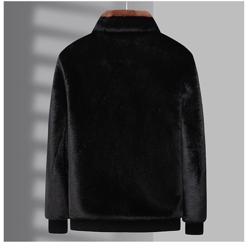Winter Gold Mink Velvet Men Fur Mink Coat Warm Mink Velvet Jacket Business Coats - Picture 9 of 19