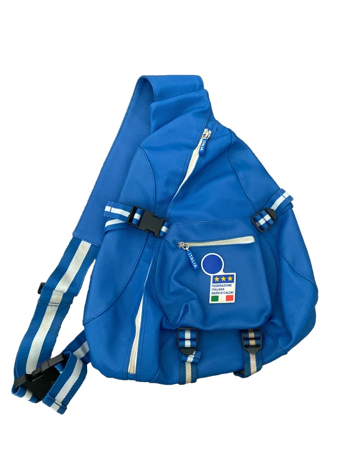 Vintage FIGC FEDERAZIONE ITALIANA GIUOCO CALCIO Zip Shoulder Bag - Azzurri Blue - Image 2 of 4