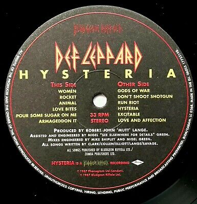 ヒステリア デフ・レパード LP レコード Amazon.com: Hysteria[2 LP]: CDs & Vinyl