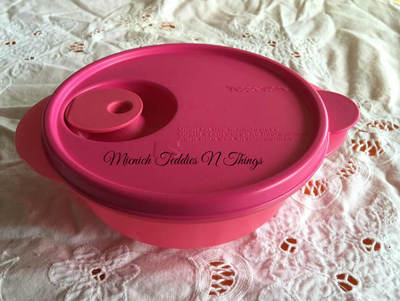 TUPPERWARE   CRYSTALWAVE 600 mL MICROWAVE BOWL  PUNCH PINK