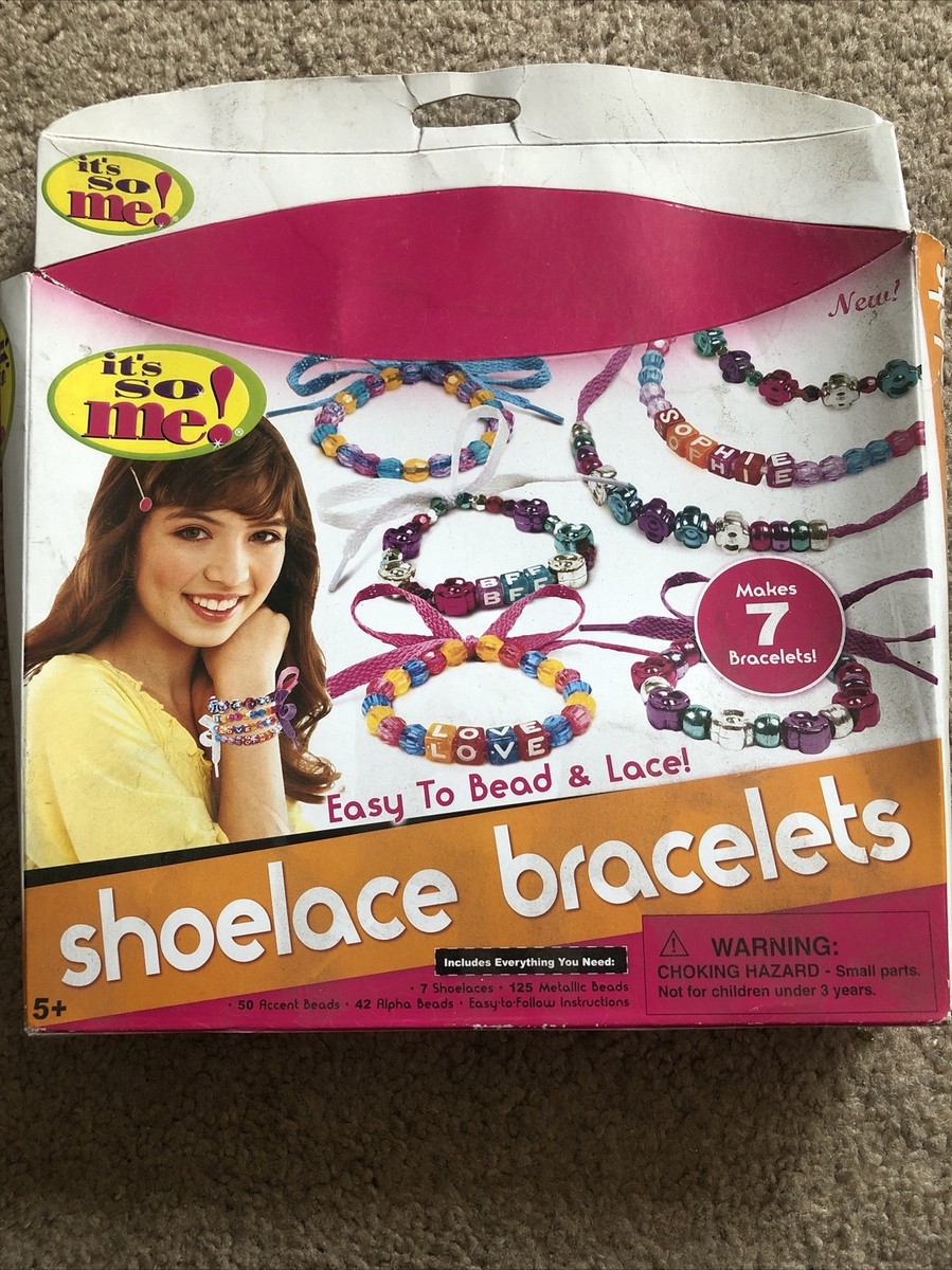 It's So Me! shoelace bracelet jewelry bead charm craft kit set kids girl  02/21