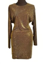 VERSACE EMBELLISHED DRESS BLACK GOLD  UK 14, US 10, IT 46 RRP £ 2020