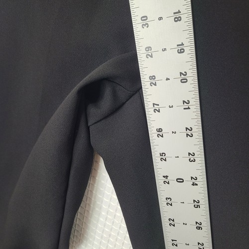 Zara Black Stretchy Pull-On Straight Leg Buttoned High Rise Dress Pants XL - Picture 9 of 20