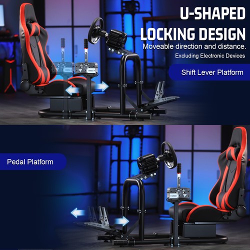 Dardoo Racing Sim Cockpit With TV Stand &Seat Fit Logitech G920 G29 Thrustmaster - Picture 70 of 94