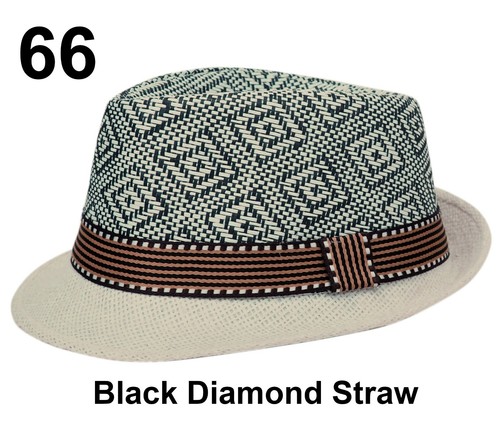 Hombres Mujeres Fedora Sombrero Trilby Estilo Cubano Hacia arriba Alama Corta Gorra Sombrero Panamá - Imagen 70 de 91