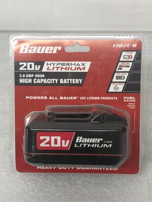 Bauer 20V HyperMax Lithium 3.0 Ah 1702C-B Compact Battery NEW 792363648165 | eBay