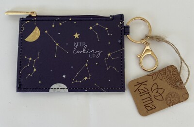Karma Keychain Wallet ID Credit Card New With Tags Turtles   Keep Looking Up 