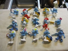 Lot of 15 McDonalds Smurfs Happy Meal Toys Figures Cake Toppers 2011-2013 Lot 3A