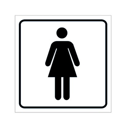Wc schild damen
