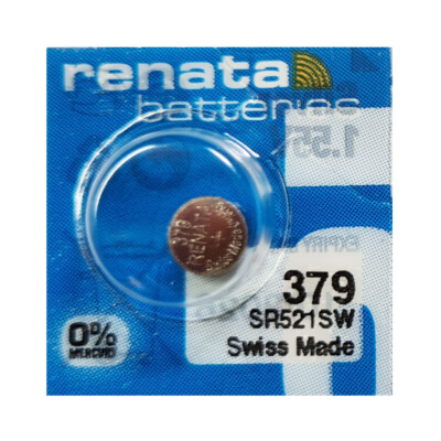 kQ Renata Knopfzelle Silver Oxide 379 SR521SW 1.55V Batterien 1er Blister