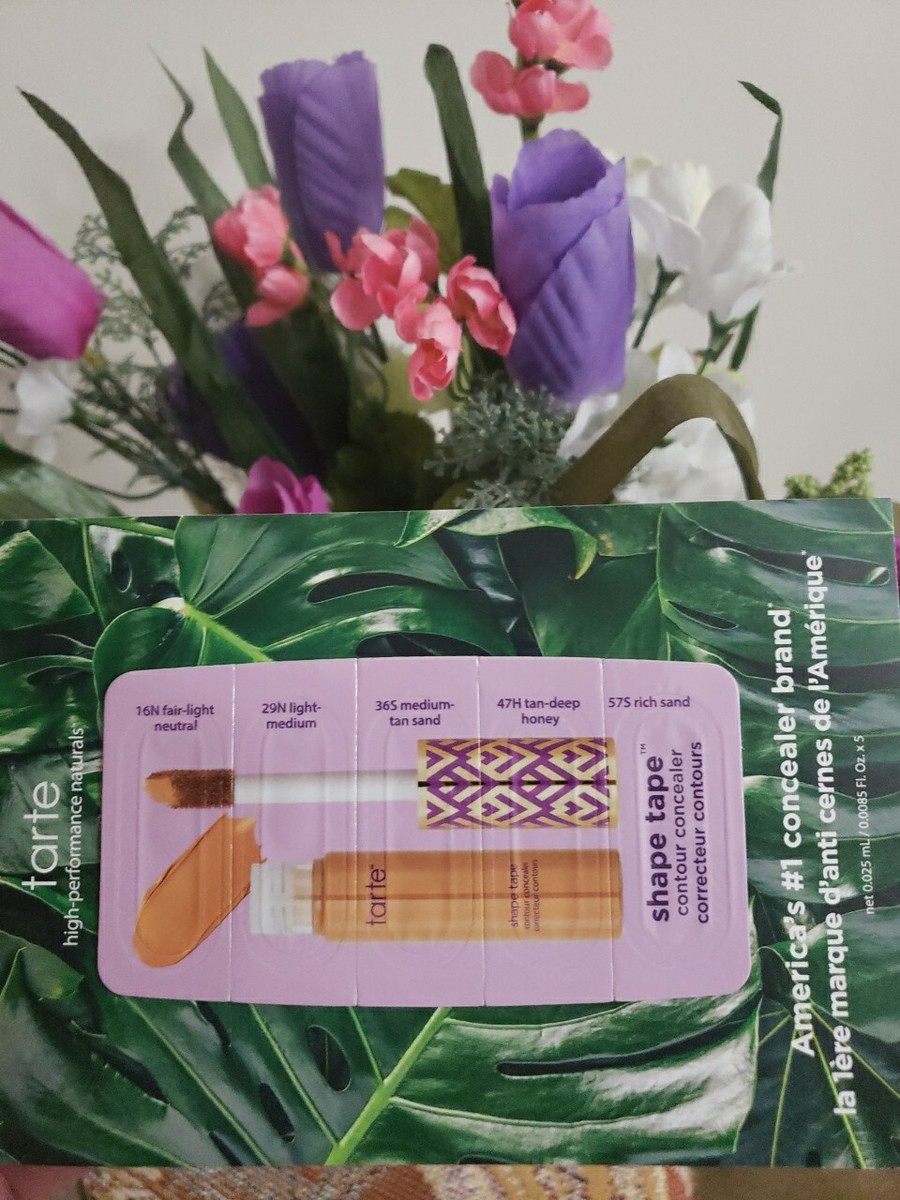 TARTE SHAPE TAPE CONTOUR CONCEALER 5 shades card sample