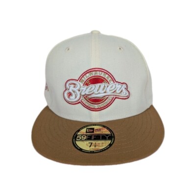 Milwaukee Brewers 2002 ASG Cream Two Tone Tan Red Topperz Hat Club Beer 7 1/8