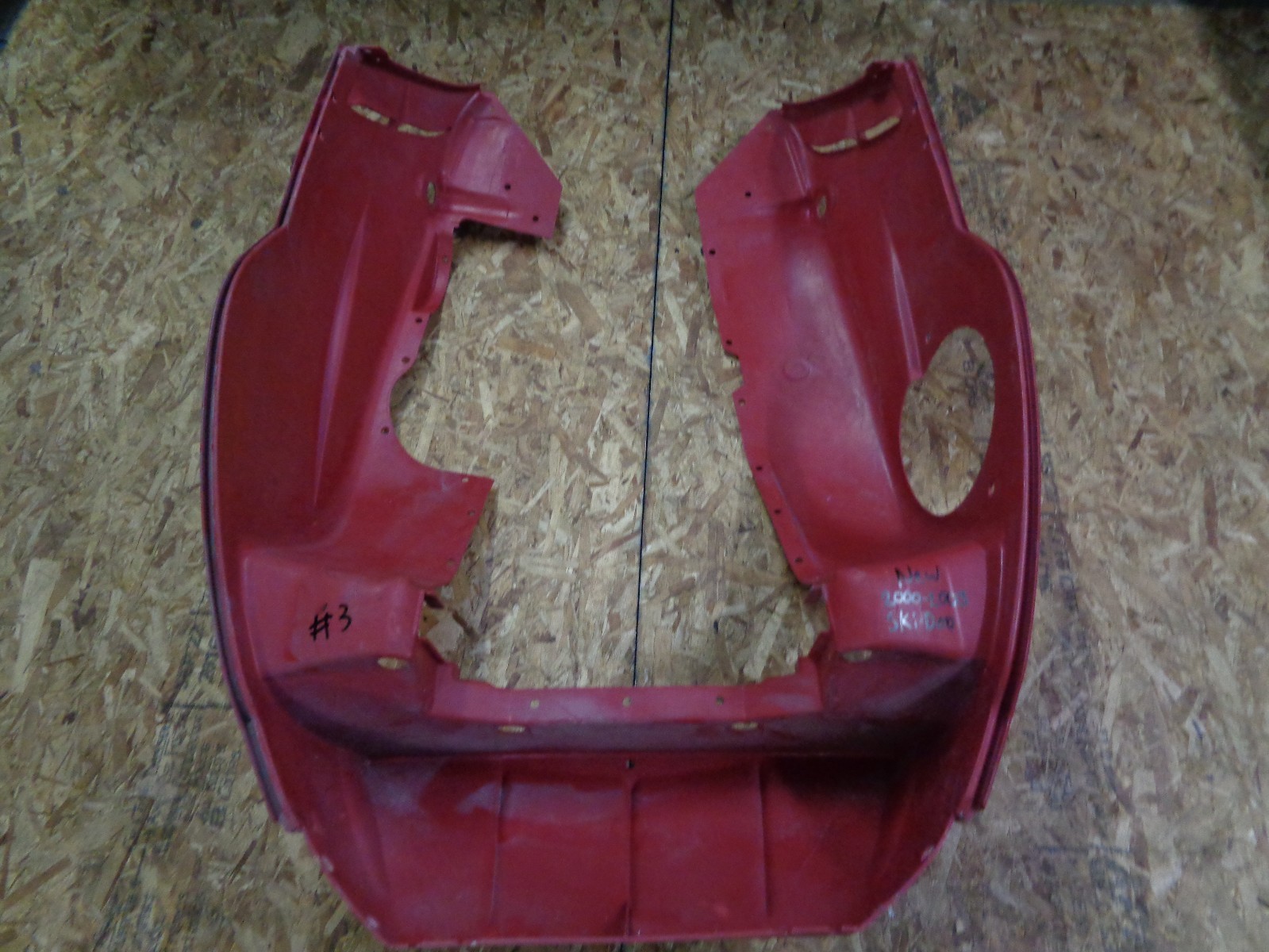 0203 SKI DOO ZX CHASSIS SNOWMOBILE BODY RED PLASTIC BELLY PAN 3 eBay