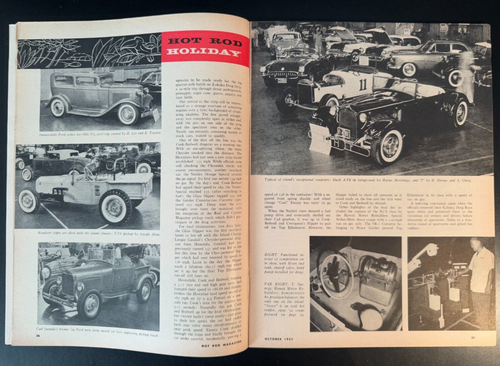 HOT ROD MAGAZINE OCTOBER 1957 - Hot Rod Holiday! Future Designs, Drag Alley, EX - Picture 6 of 24