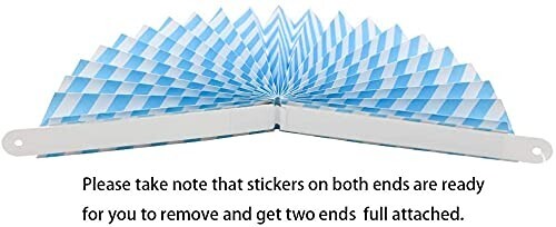 Paper Fans hanging For Wall Background Round Pattern Paper Garlands For Birthday - Foto 3 di 10