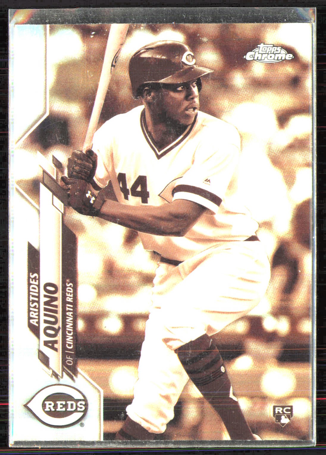 2020 Topps Chrome #111 Aristides Aquino Sepia Refractor