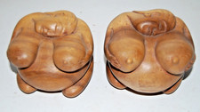 Venus of Willendorf Mother Goddess Hand Carved Wooden Statue & Trinket Box