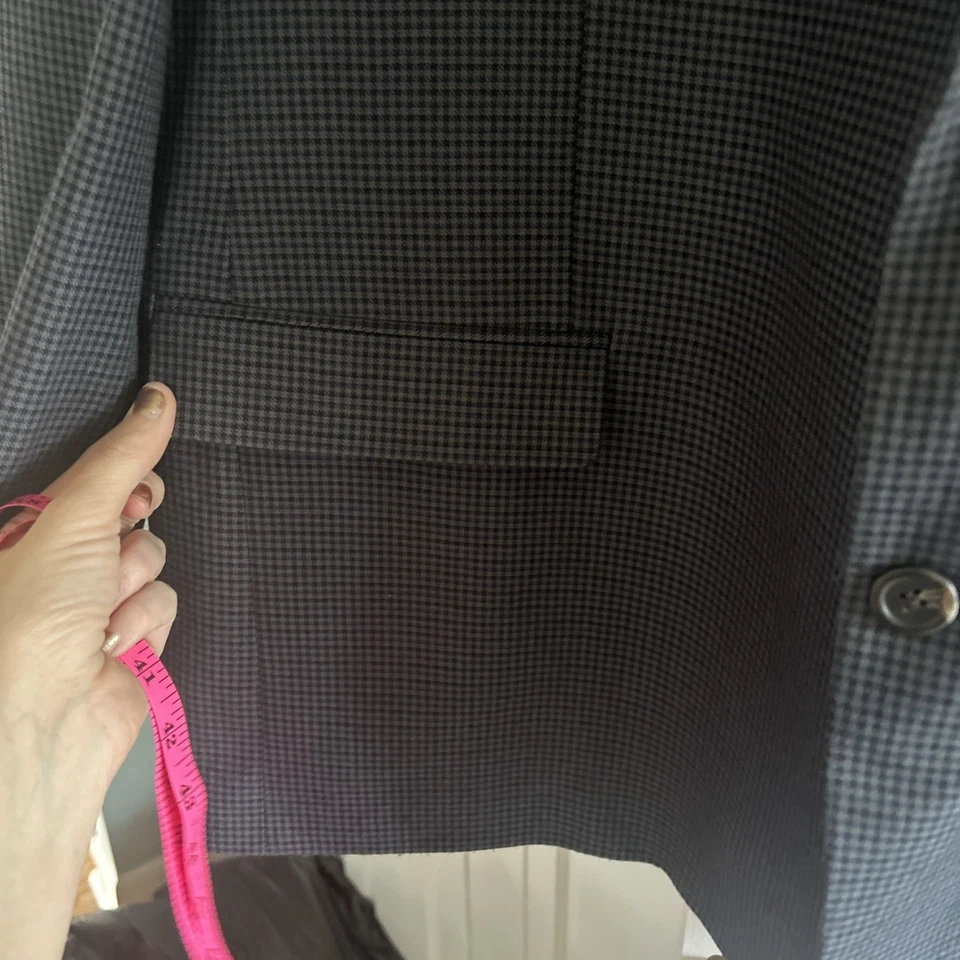 Chaqueta Abrigo Deportivo Chaps Ralph Lauren Para Hombre Azul Mezcla de Poliéster A Cuadros 44-R Foto 4 de 4