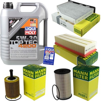 INSPEKTIONSKIT FILTER LIQUI MOLY ÖL 5L 5W-30 für VW Passat Variant 3C5 2.0 TDI