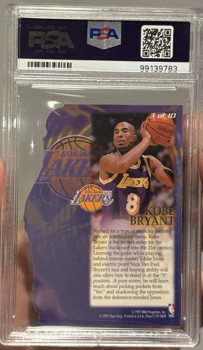 1997 Fleer Kobe Bryant Franchise Futures Die-Cut PSA 8💎Pop