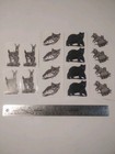 Woodland Animal Sticker Lot Sheets - Deer Owl Bear Raccoon, Black Gray White — photo 1