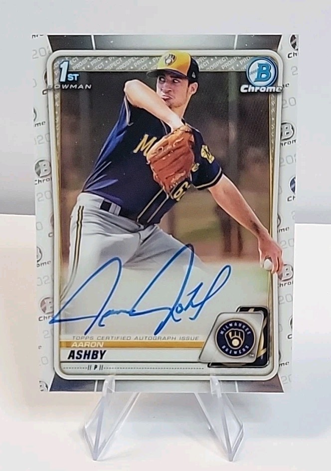 2020 Bowman - Chrome Prospects Autographs Aaron Ashby #CPA-AA (AU, RC)