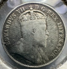 1906 Canada 5 Cents Silver - 0.925 silver