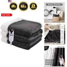 Heated Blanket Electric Blanket Full Size 72''x84'' with 9 Heating Levels, 1-...