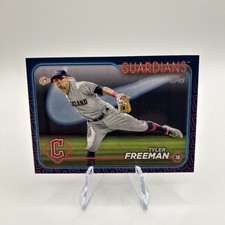 2024 Topps Tyler Freeman #353 Team Color Variation Short Print Guardians Logo