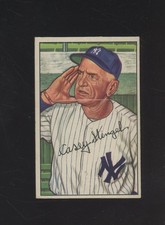 1952 Bowman High Number #217 Casey Stengel HOF New York Yankees