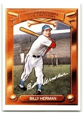 1989 Kahn's/Hillshire Farm Cooperstown Collection #NNO Billy Herman Chicago Cubs