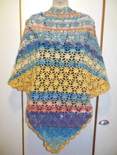 Kleines Dreieckstuch, "Goldener Herbst, bunt , gold, Handarbeit