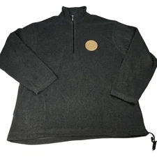 AKWA US Marine Corps 1/4 Zip Pullover Fleece Jacket Gray XL Made in USA