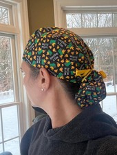 Dumpster fire i'm fine ponytail scrub surgical surgery hat OR cap womens