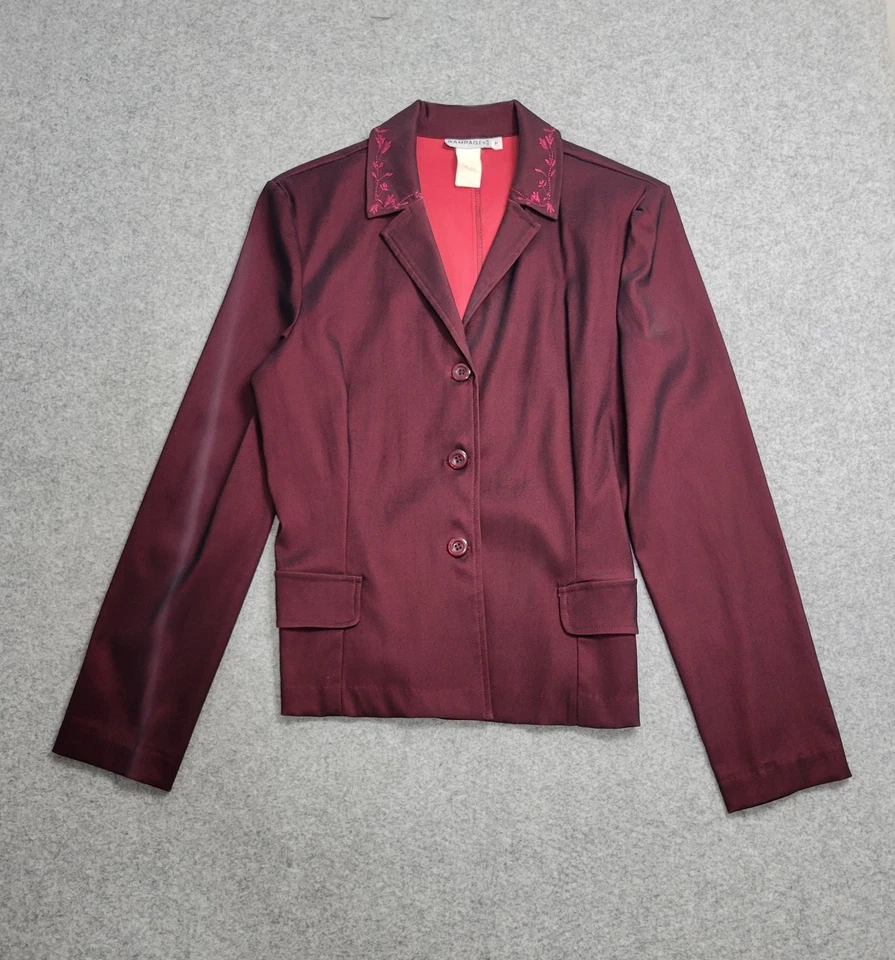 Minifalda Traje De Colección Años 90 Y2K Rojo Negro Para Mujer 7 Largo Medio Chaqueta Larga Carrera Foto 2 de 4