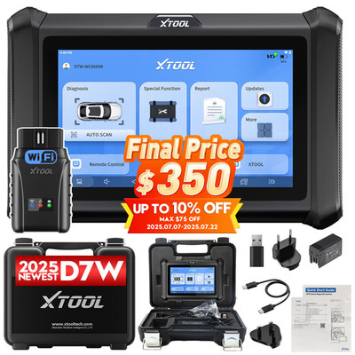 2025 XTOOL D7W Wireless OBD2 Car Full System Diagnostic Scanner Tool E.CU Coding