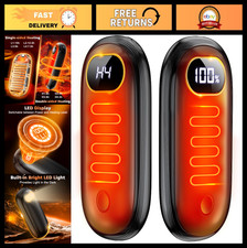 Rechargeable Hand Warmers 2 Pack - Dual-Sided Heating, 15Hrs Warmth, LED Display