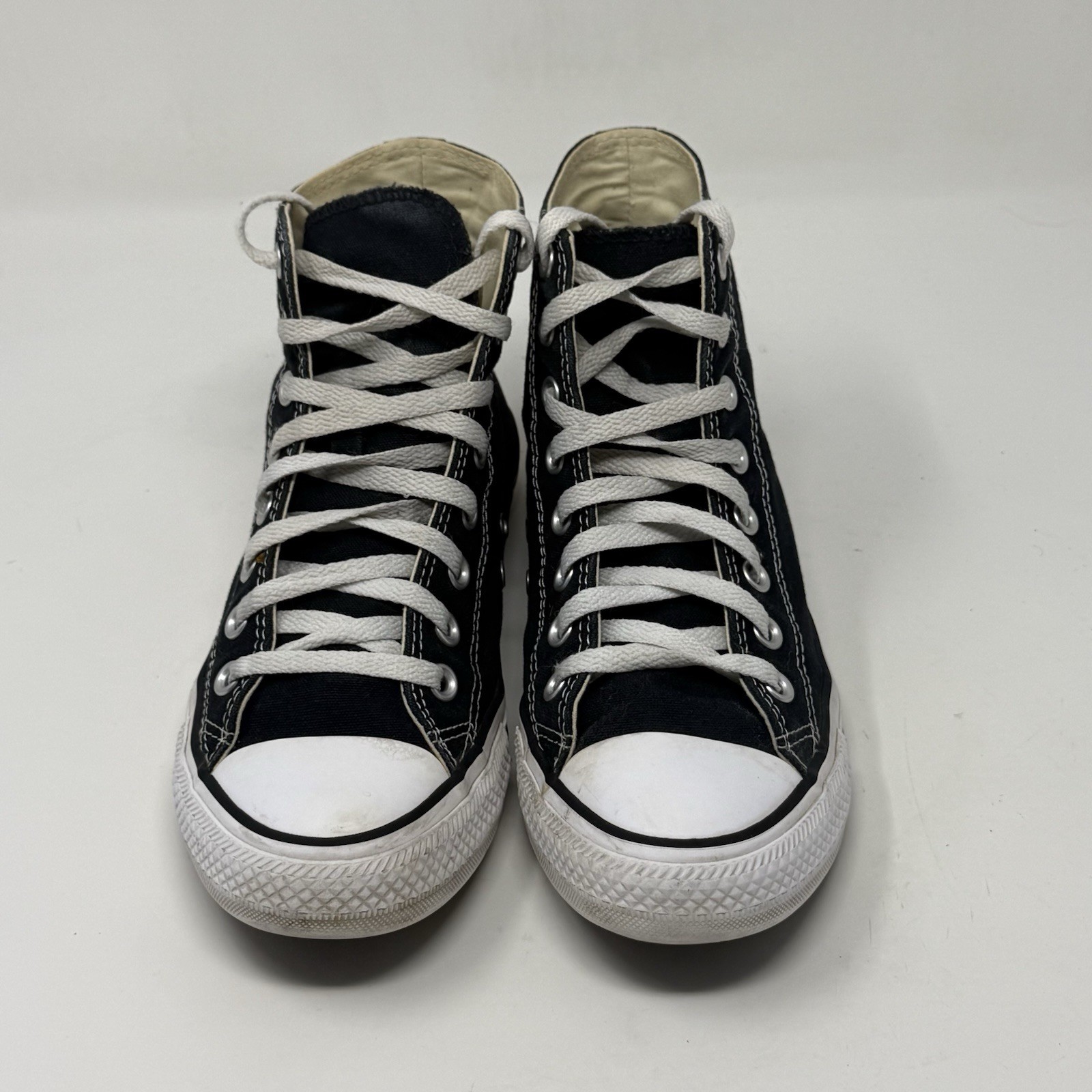 Converse All Star Chuck Taylor Sneakers Womens 9 Black Canvas High Top Shoes thumbnail 8