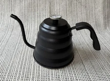 BW 4 Cup Black Metal Beehive Shaped Tea Coffee Drip Kettle With Thermometer